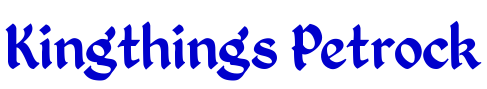 Kingthings Petrock الخط